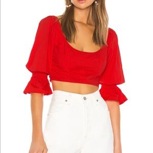 Camilla Coelho Neva Crop Top in Red